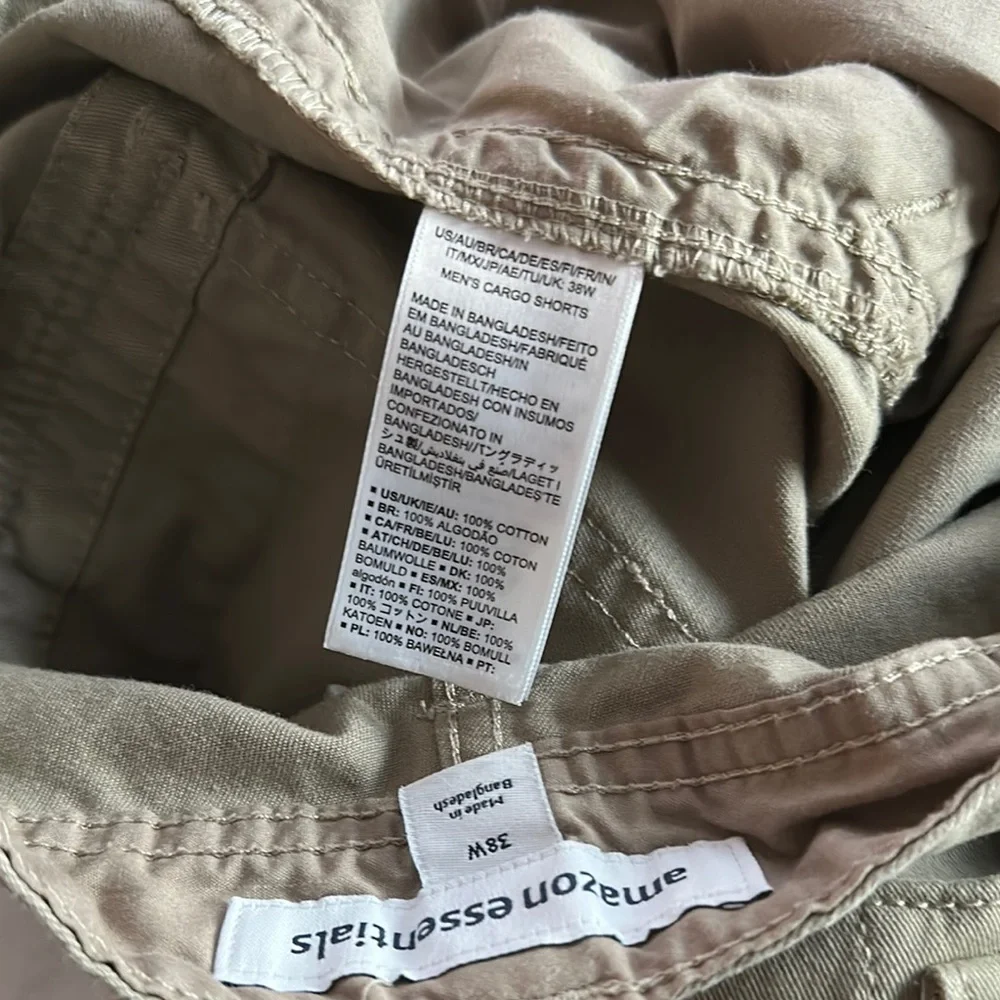 Amazon Essentials Tan Cargo Shorts Relaxed Fit Lightweight - Picture 10 of 10